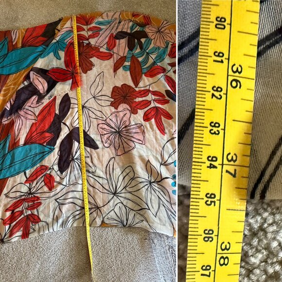 Floral Print Lightweight Wrap Scarf Swim Coverup Tropical Design 74 x 36 inches - Picture 10 of 10